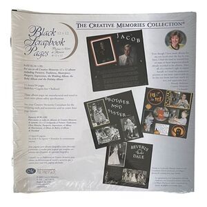 BLACK Creative Memories Scrapbook Pages Original 12x12 Page Refills NEW NWT